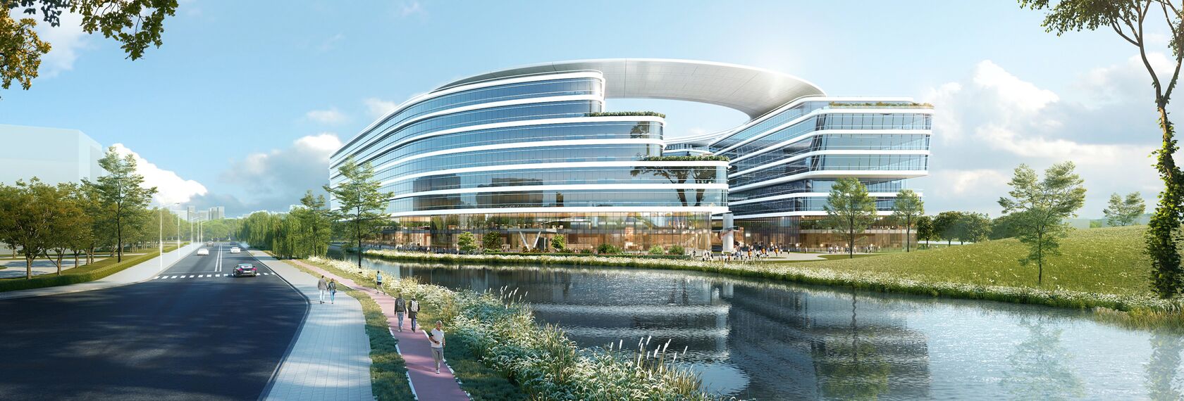 thermfix vario Fassaden and unico Türen - United Imaging Smart Medical Campus, Shanghai located in Shanghai, China