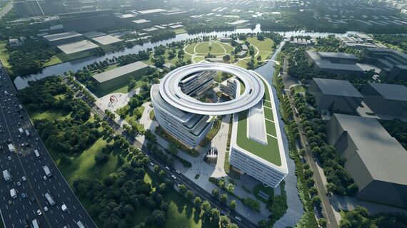 thermfix vario Fassaden and unico Türen - United Imaging Smart Medical Campus, Shanghai located in Shanghai, China